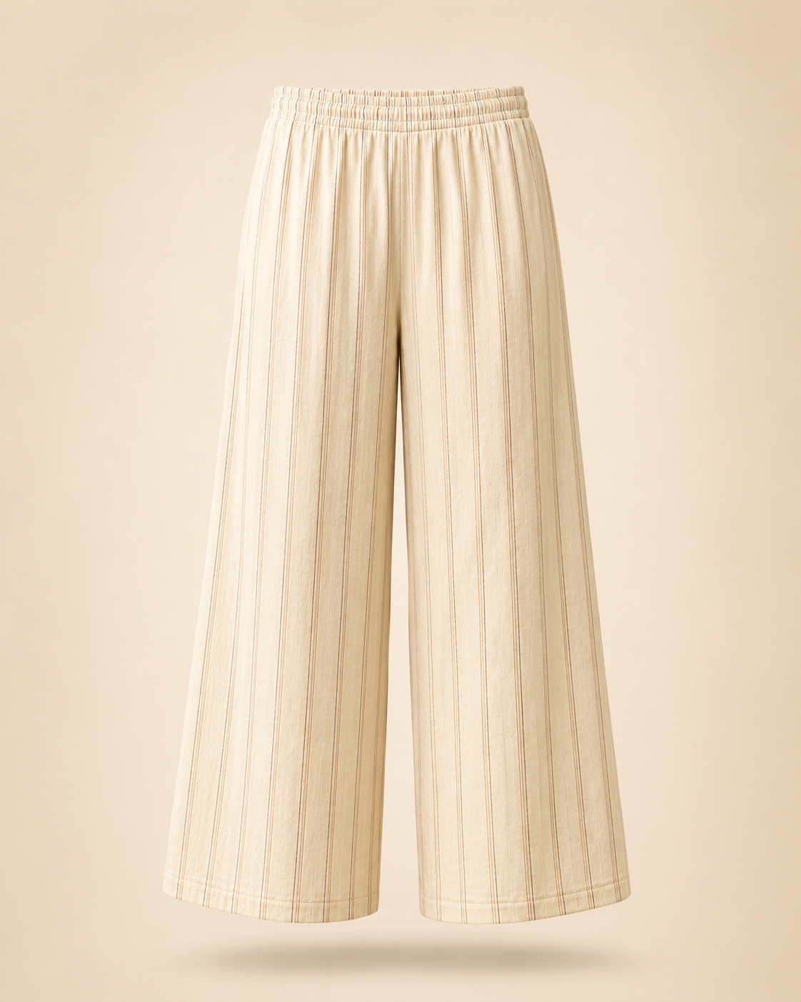 Cotton Wide Leg Pants- Multi Stripe
