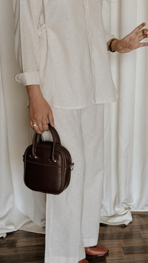Light-weight Khaddar Tie-Waist Shirt- Off-white