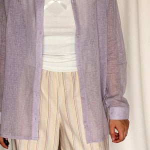 Linen Shirt-Lilac